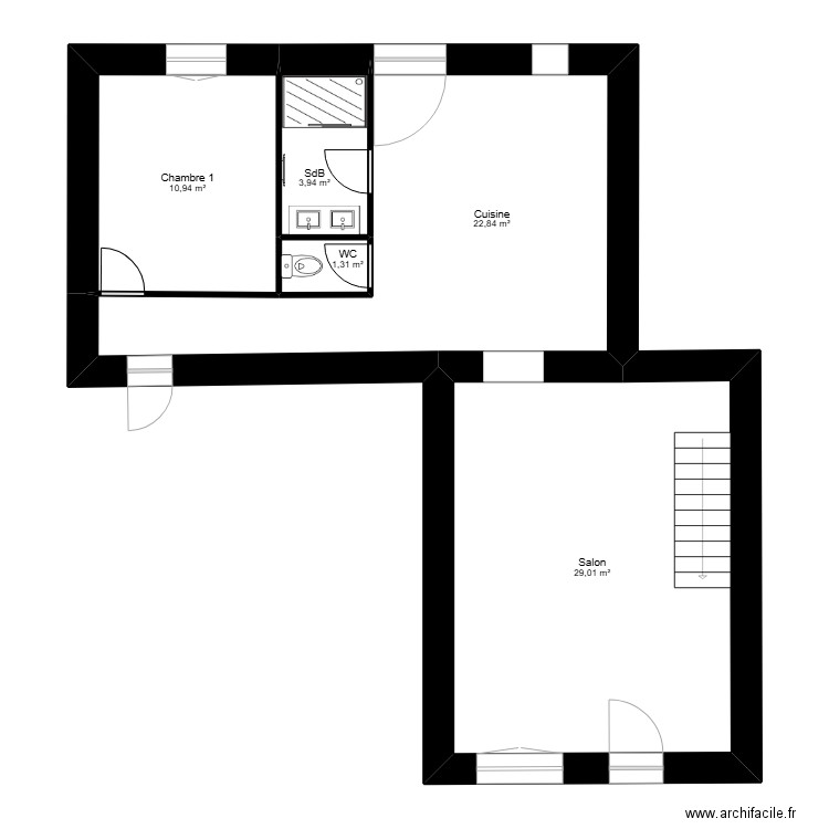 Lyllie . Plan de 10 pièces et 98 m2