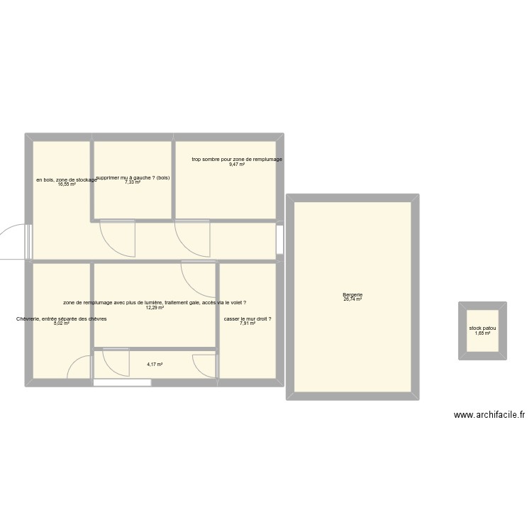 Bergerie_Kauwberg. Plan de 9 pièces et 94 m2