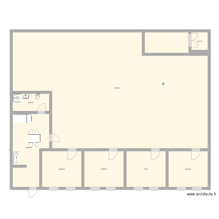 Brouillon Anne . Plan de 8 pièces et 305 m2