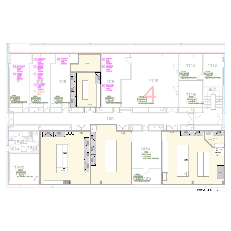 labo SCC - Renov Christophe. Plan de 6 pièces et 243 m2