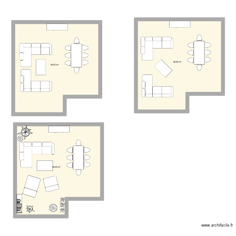 bel air. Plan de 3 pièces et 119 m2