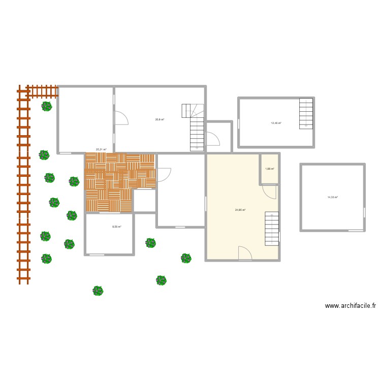 La Closerie du Biard . Plan de 7 pièces et 108 m2