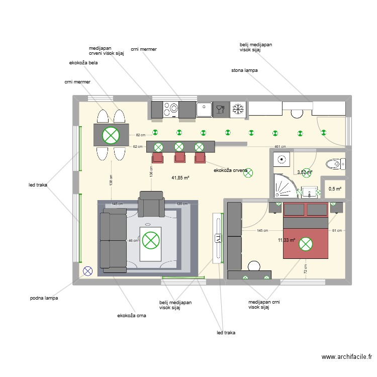 zadatak3. Plan de 4 pièces et 57 m2