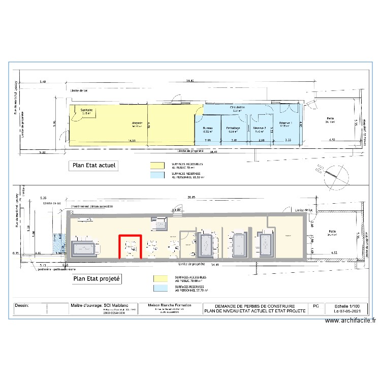 MyES Besançon . Plan de 4 pièces et 126 m2