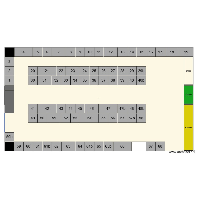 plan salon be. Plan de 1 pièce et 880 m2