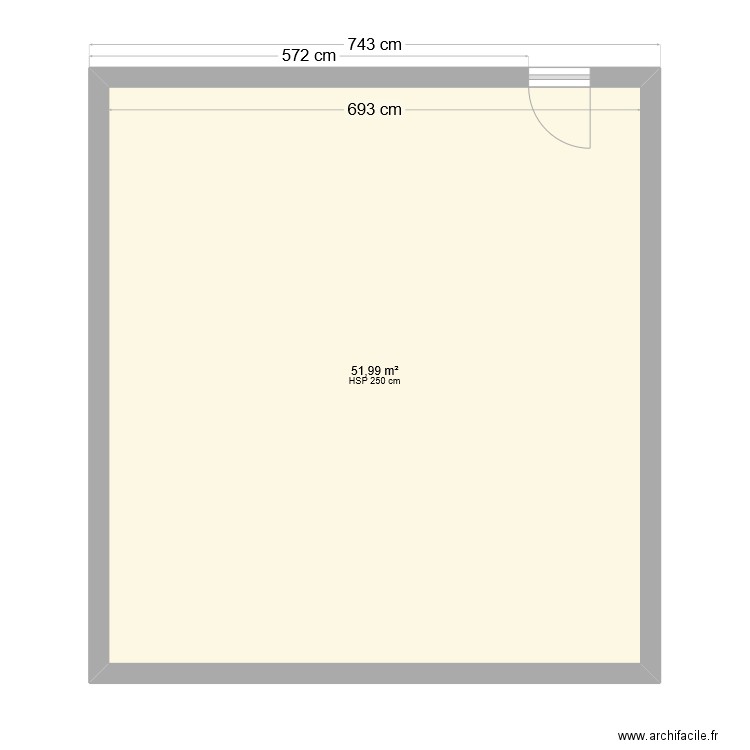 maison SER. Plan de 1 pièce et 52 m2