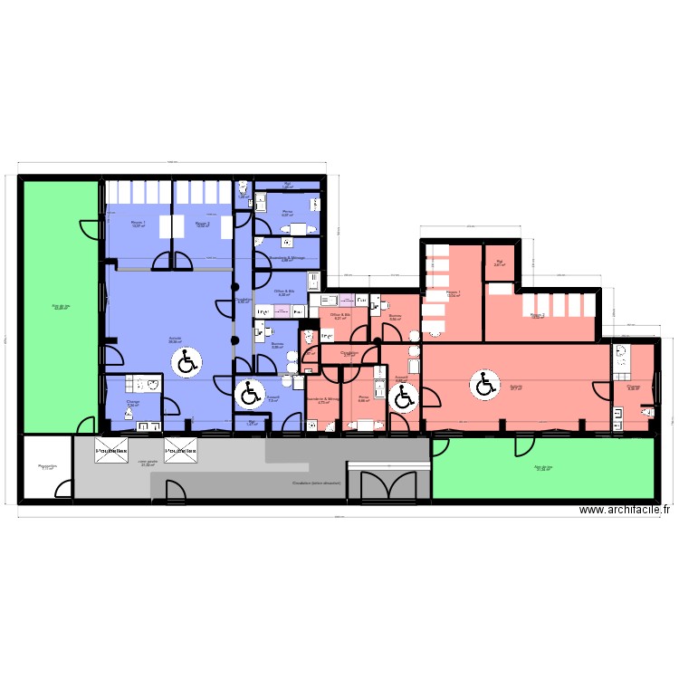 92C35JM nouveau projet v2. Plan de 30 pièces et 354 m2