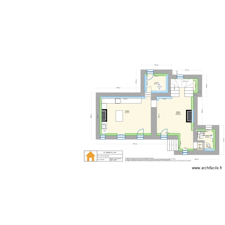 Plan Fermette - Rénovation Globale V5. Plan de 21 pièces et 197 m2