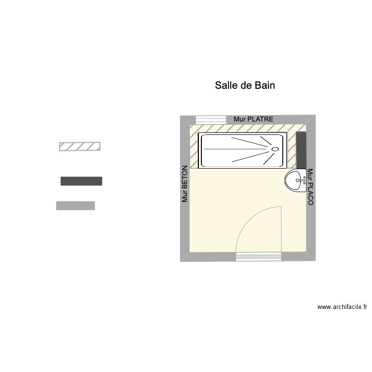 PLAN PROJET. Plan de 1 pièce et 5 m2