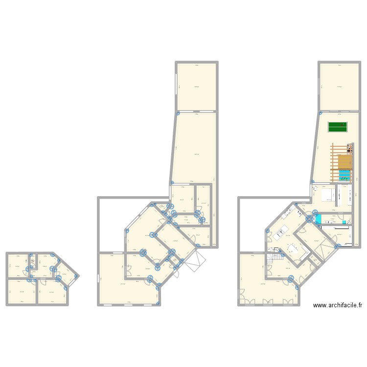 Villers. Plan de 28 pièces et 564 m2