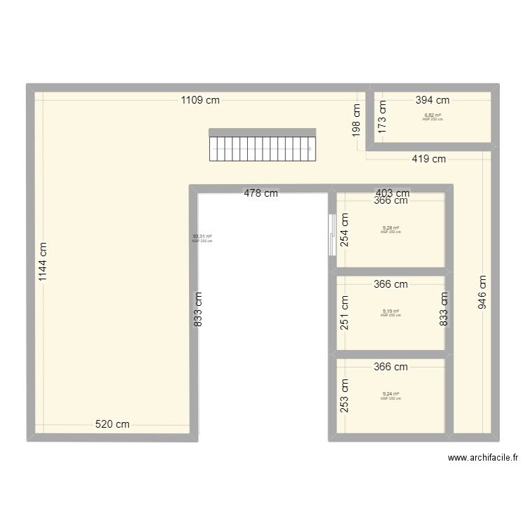 maison Thibaut. Plan de 5 pièces et 128 m2