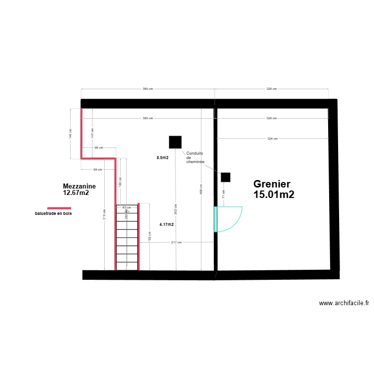 Mezzanine. Plan de 0 pièce et 0 m2