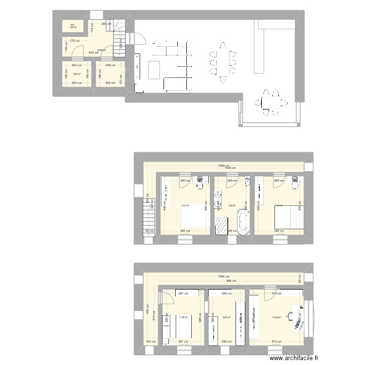 johan. Plan de 11 pièces et 116 m2