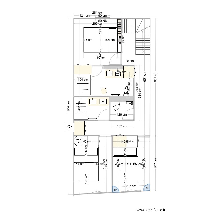 ANTIBES-1er_v6. Plan de 1 pièce et 6 m2