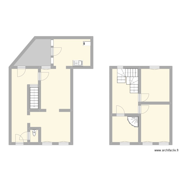 Bourbourg. Plan de 8 pièces et 94 m2