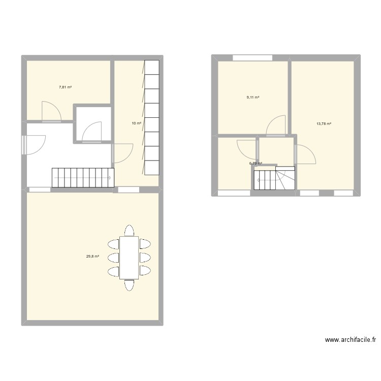 BURCHTLAAN. Plan de 6 pièces et 77 m2