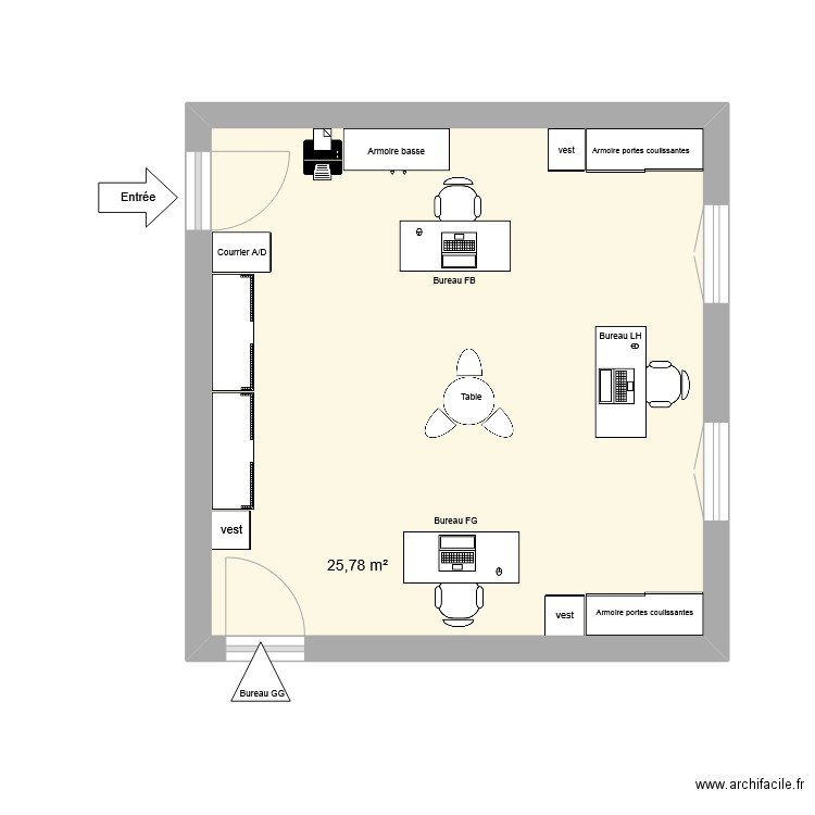 ECONOMIQUE. Plan de 1 pièce et 26 m2