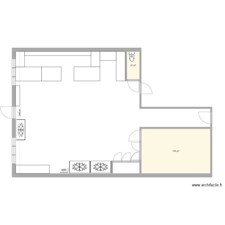 projet dep. Plan de 2 pièces et 18 m2