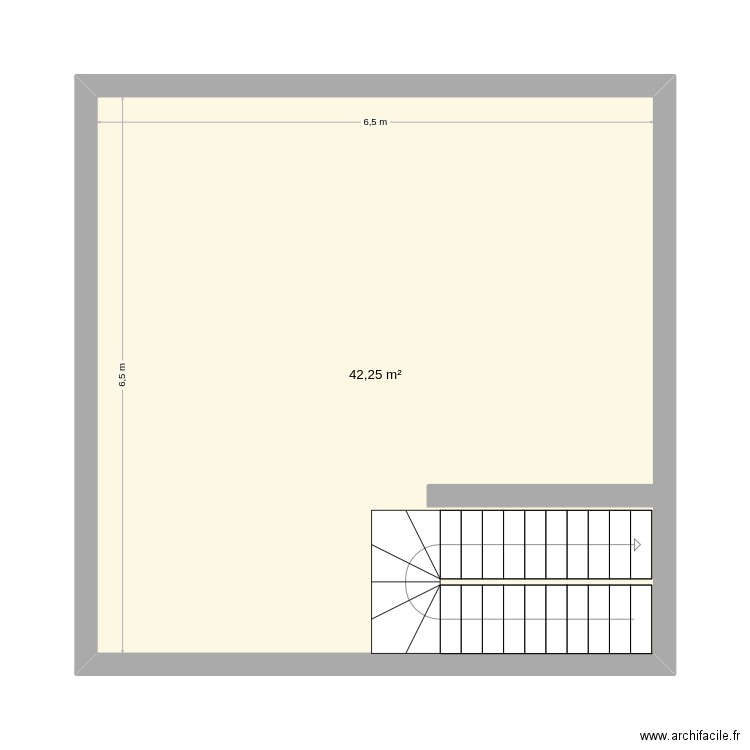 Maison luné. Plan de 1 pièce et 42 m2