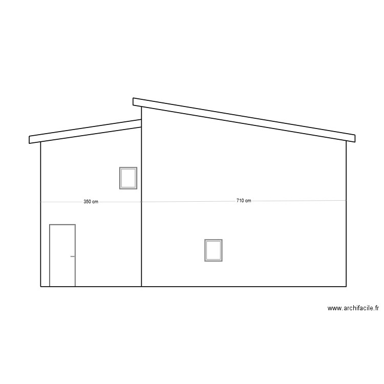 Montsûrs façade nord. Plan de 0 pièce et 0 m2