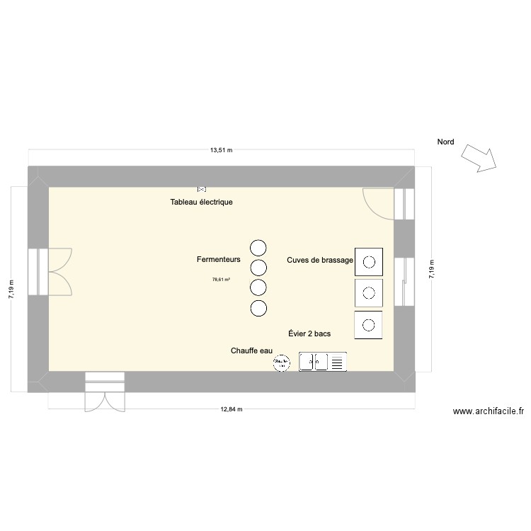 Brasserie Aubise 2. Plan de 1 pièce et 79 m2