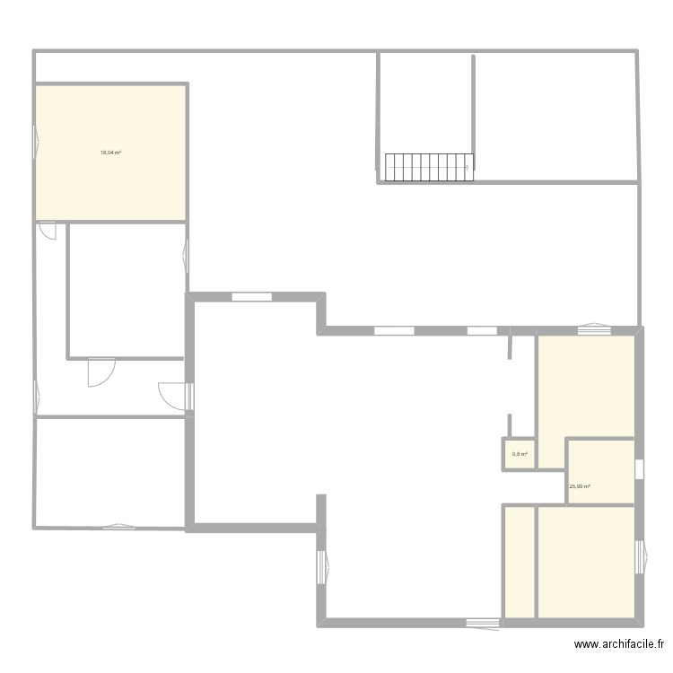 Idée 3. Plan de 3 pièces et 45 m2