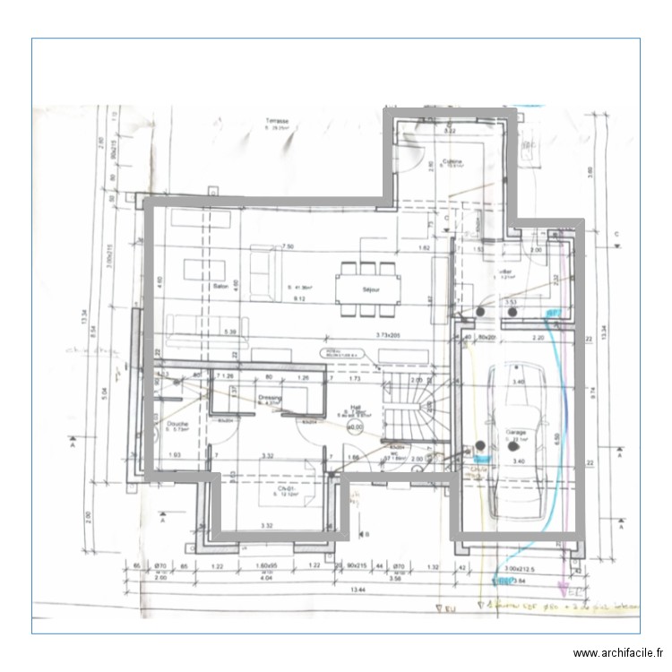 nouv maison. Plan de 1 pièce et 135 m2