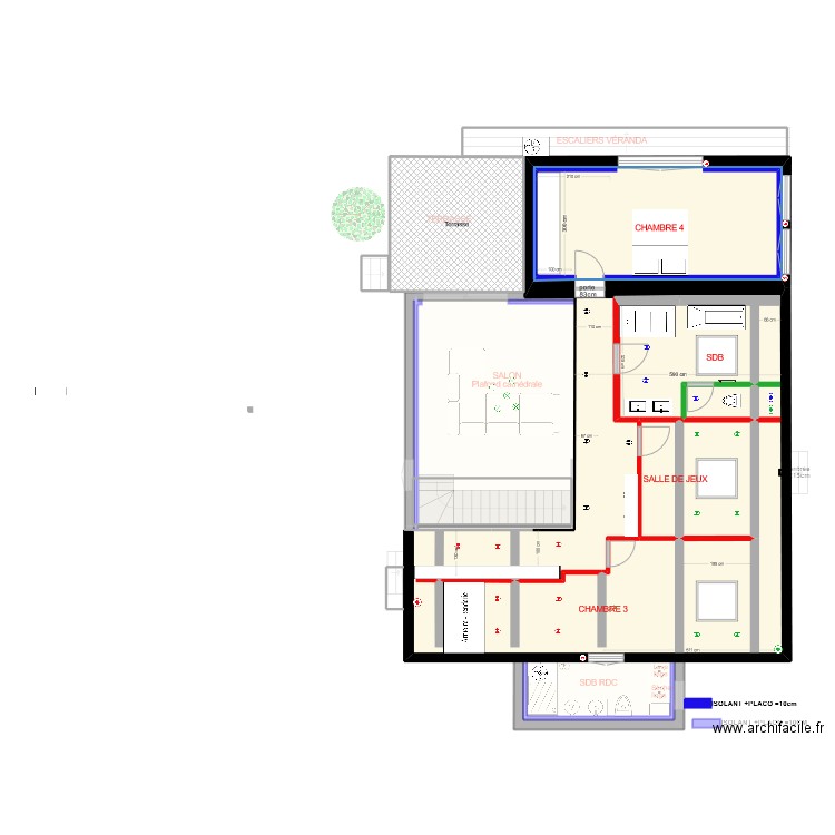 Plan PDC Plomberie. Plan de 22 pièces et 266 m2