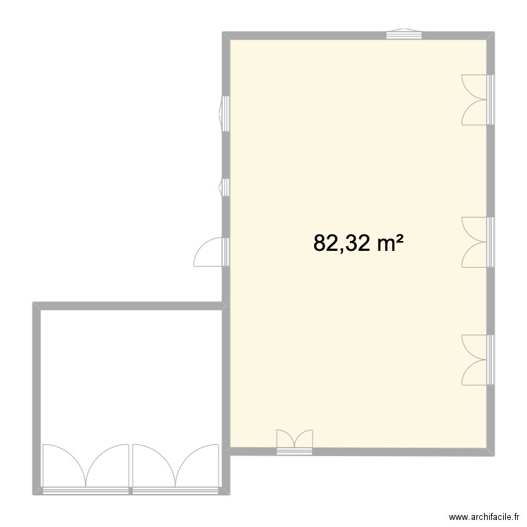 ProjetBreillet. Plan de 2 pièces et 165 m2