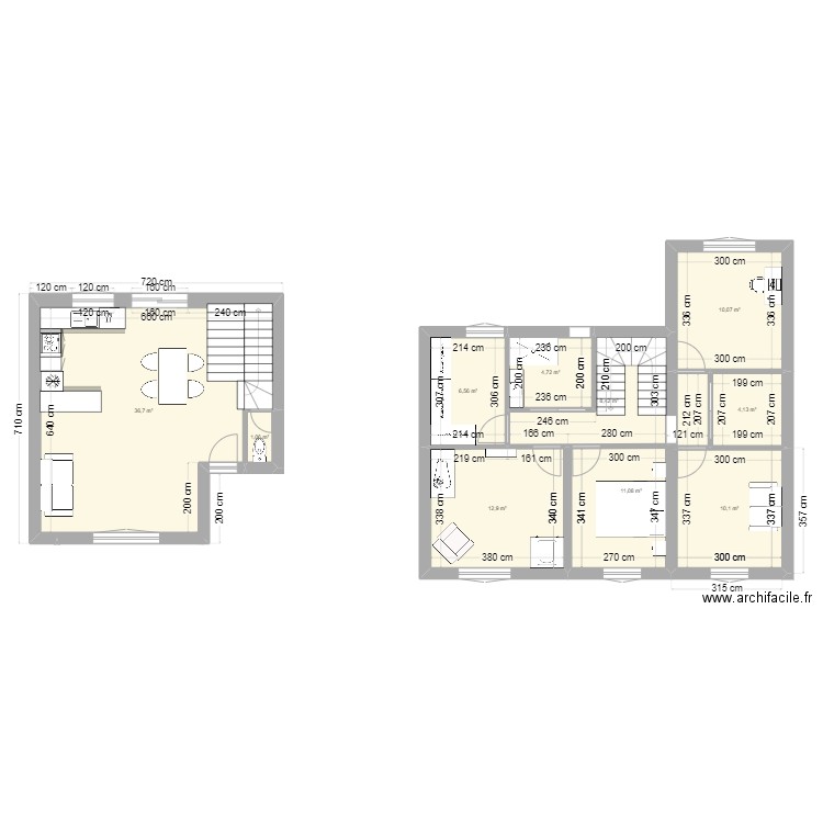 projet 2 amélioré AVEC MODIFS. Plan de 10 pièces et 106 m2