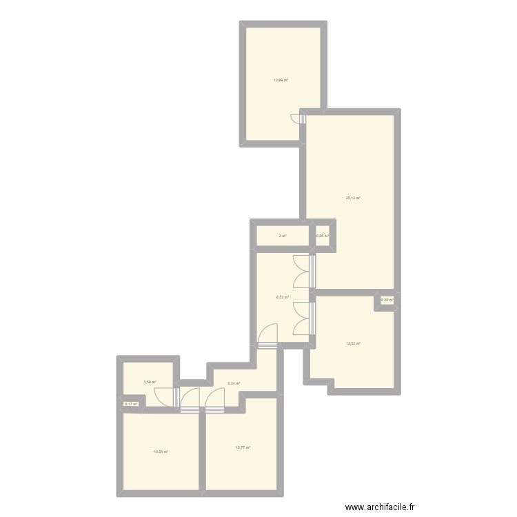 marly terrasse. Plan de 12 pièces et 93 m2