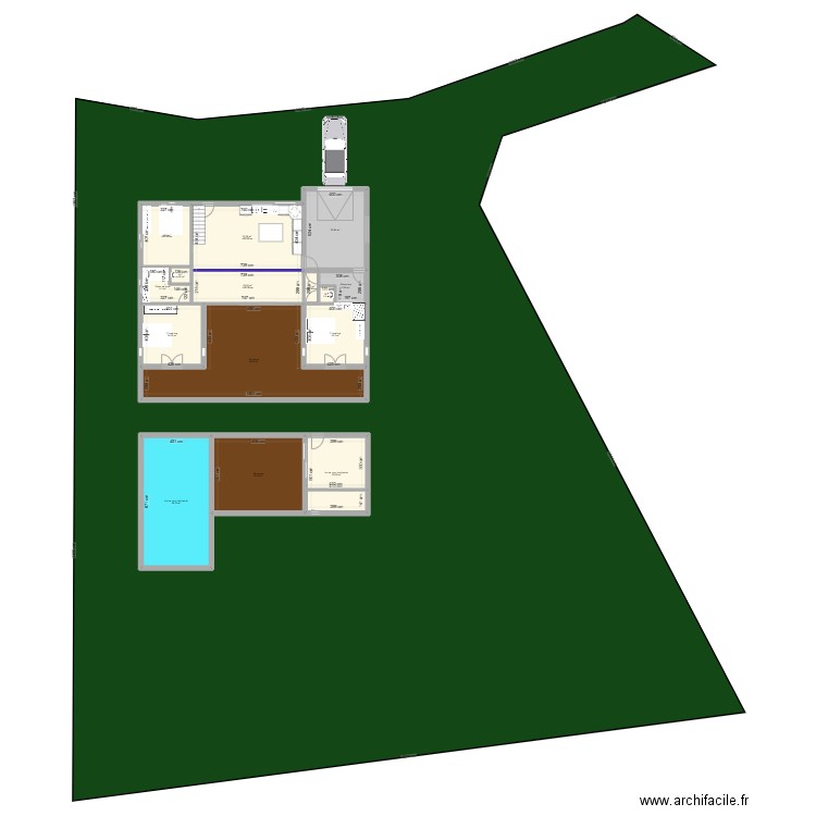 Laymon. Plan de 15 pièces et 278 m2