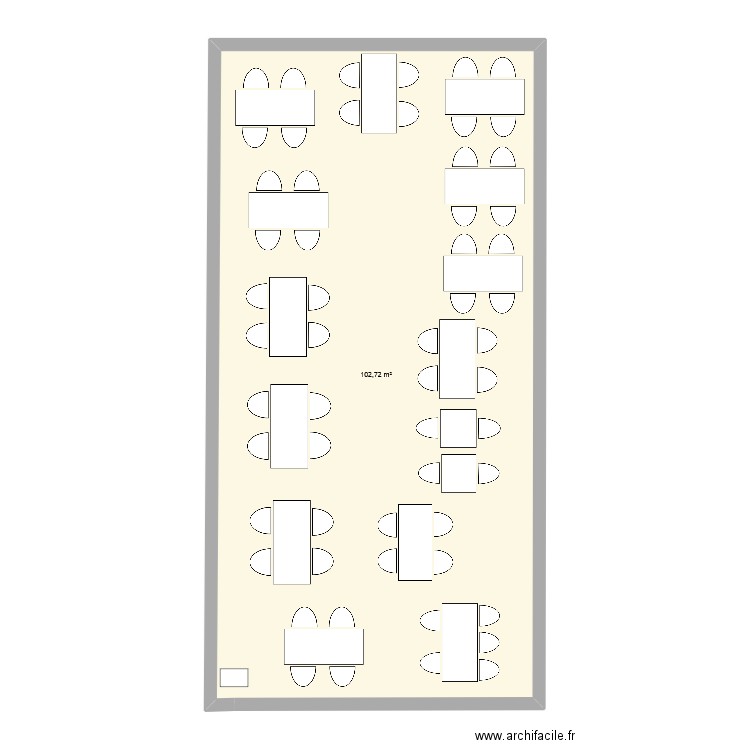 plan de table ephad . Plan de 1 pièce et 103 m2