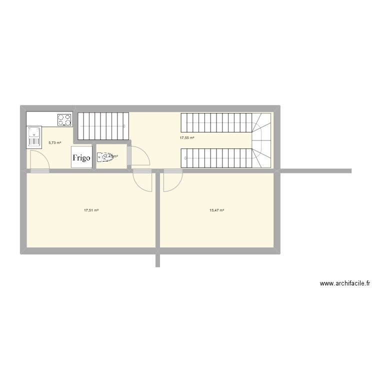 Alsemberg 1er. Plan de 5 pièces et 58 m2