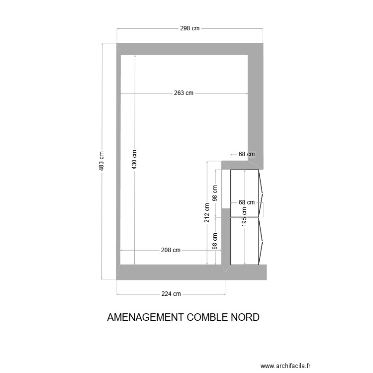 AMENAGEMENT 2 COMBLE NORD (BUREAU, CHAMBRE 4, COIN JEUX...). Plan de 0 pièce et 0 m2