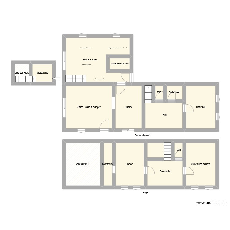 GR3334. Plan de 16 pièces et 91 m2