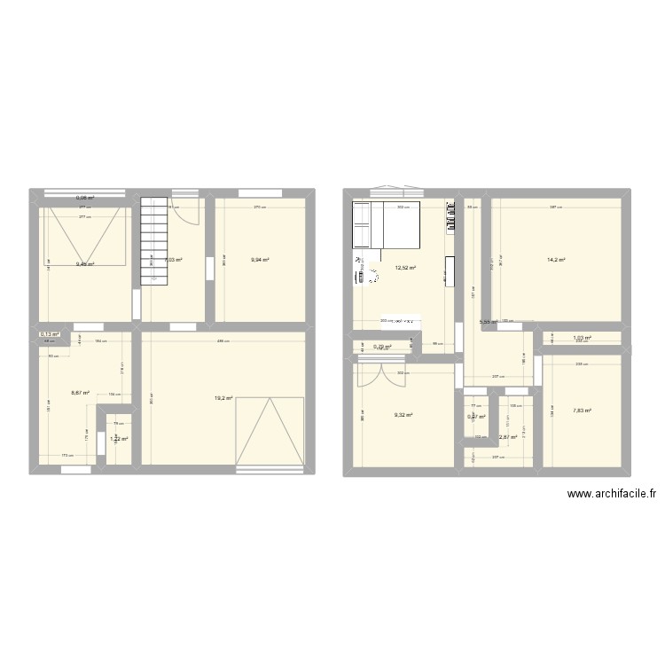 maison padre. Plan de 17 pièces et 111 m2