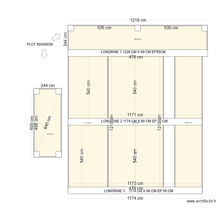 DAHER. Plan de 5 pièces et 169 m2