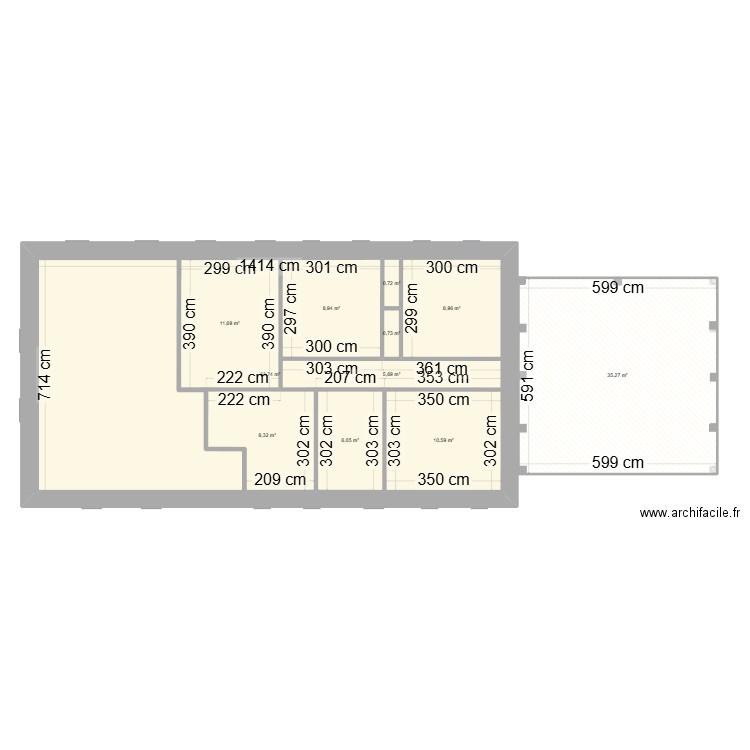 rty. Plan de 21 pièces et 361 m2