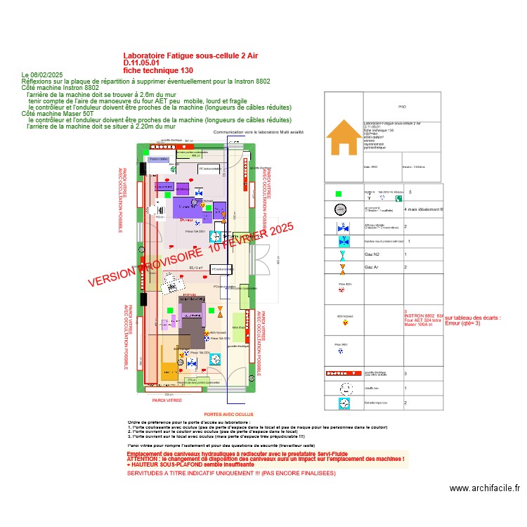 Fiche 130-Fatigue sous cellule 2 sous air V2025-02-10. Plan de 1 pièce et 55 m2