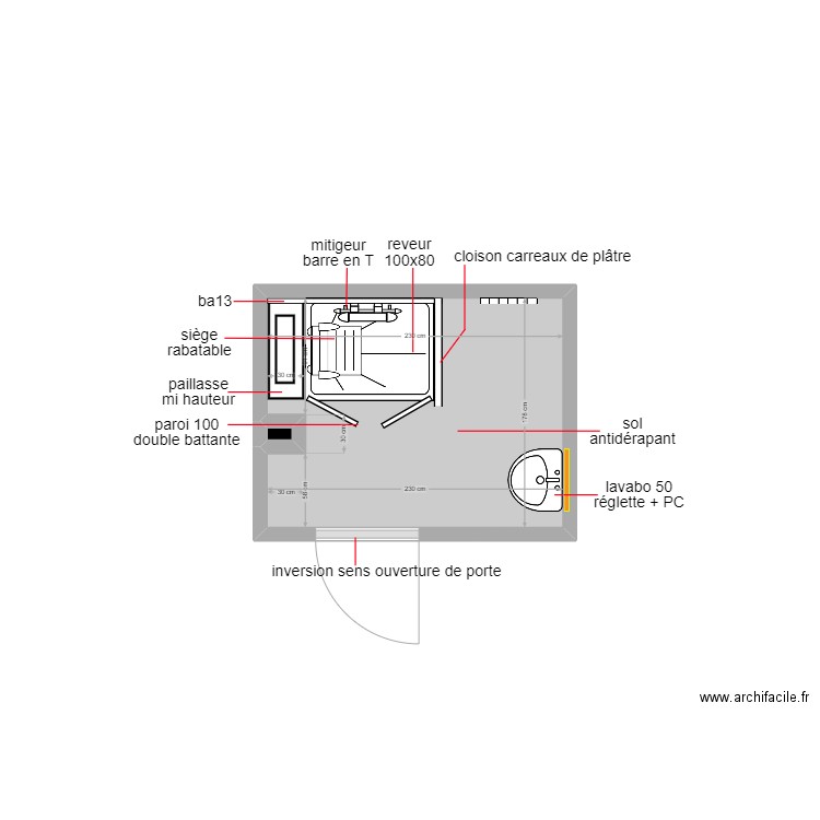 maignan. Plan de 2 pièces et 4 m2