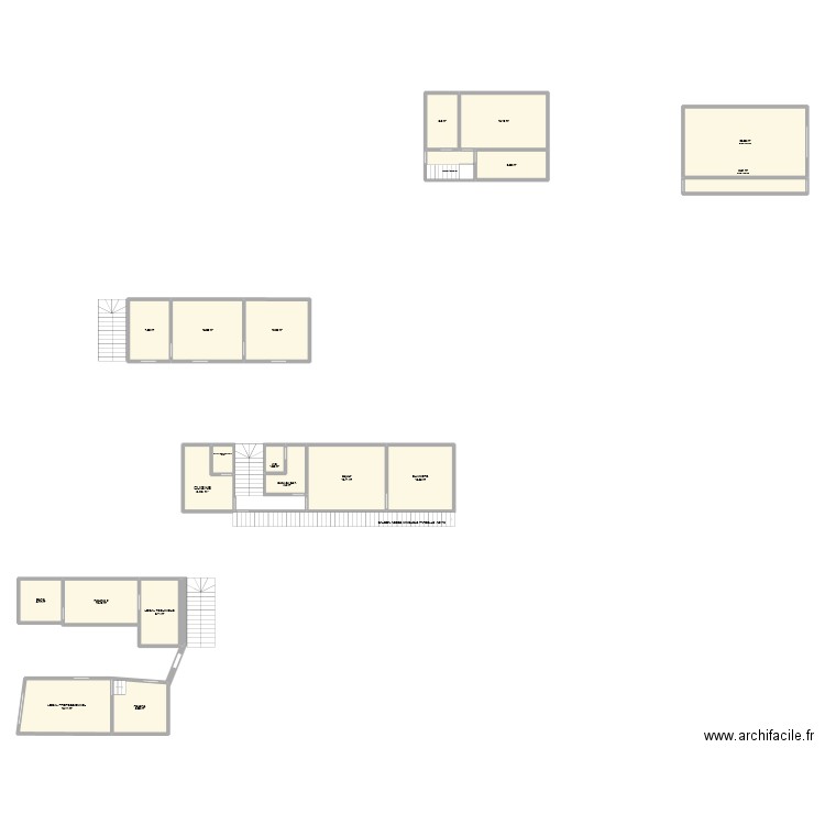 Barcugnas 3ème étage. Plan de 20 pièces et 192 m2