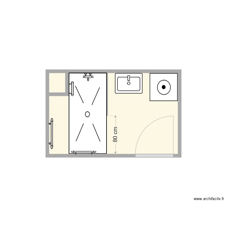 le bihan danielle après travaux. Plan de 2 pièces et 5 m2