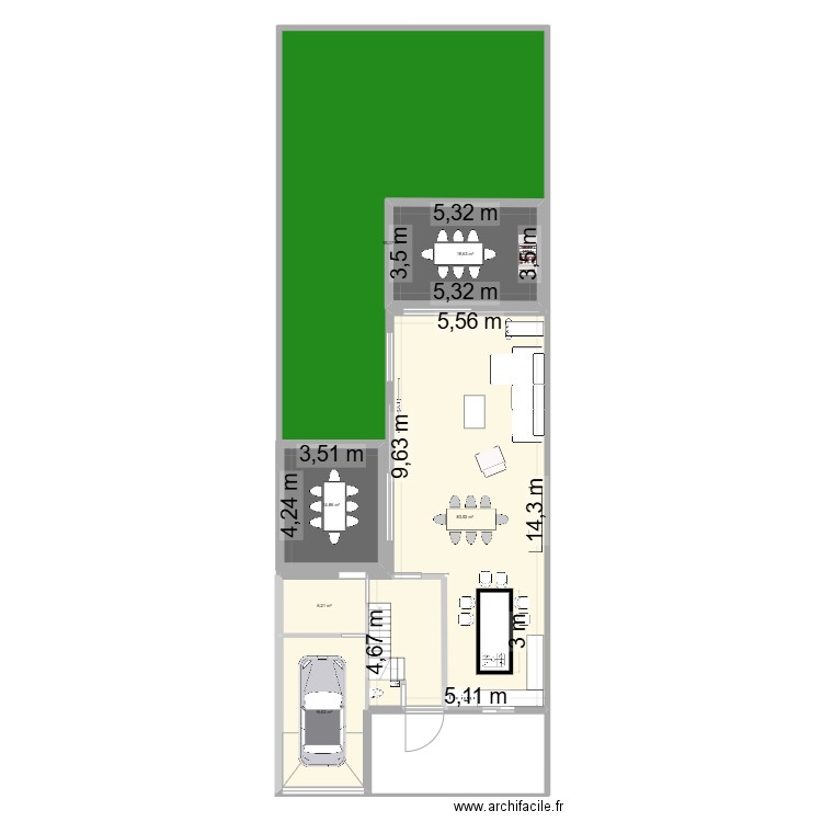 PLAN MAISON. Plan de 6 pièces et 275 m2