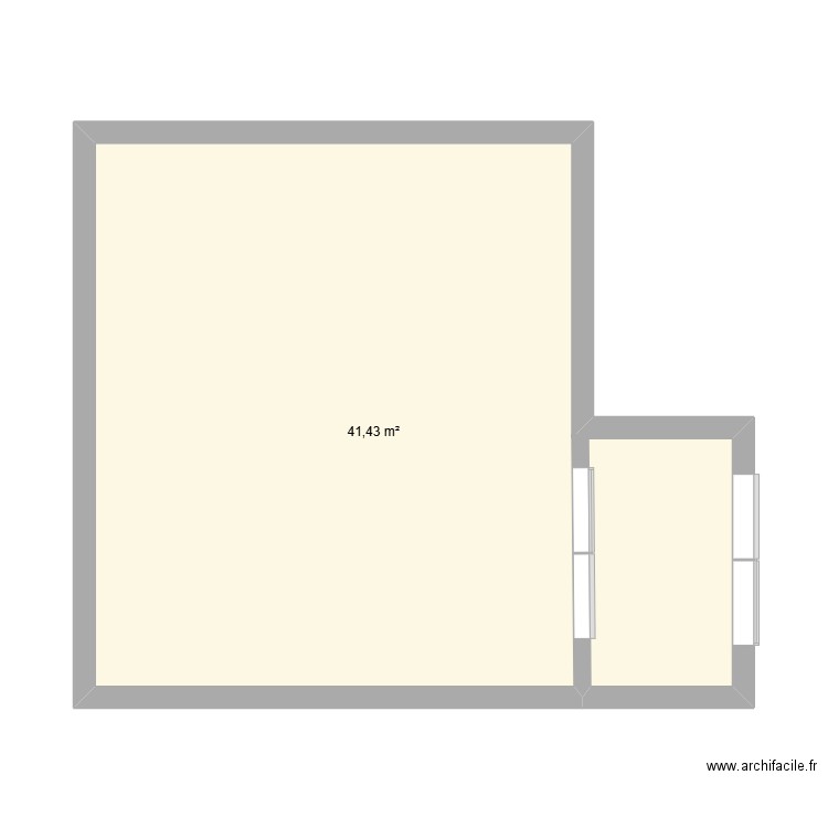 Ehpad plan. Plan de 1 pièce et 41 m2