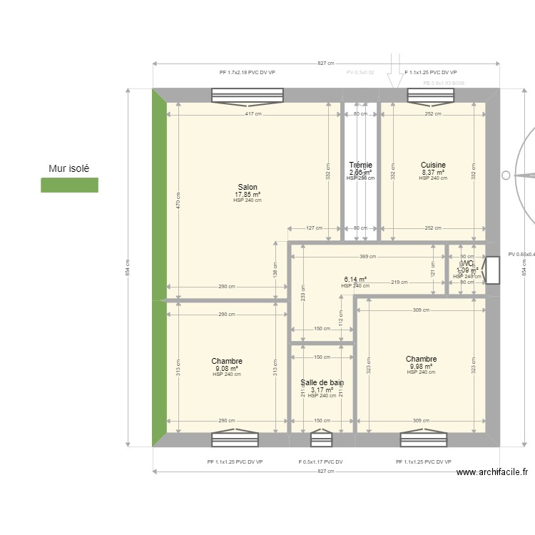 ML24015257 ESTEVES. Plan de 11 pièces et 118 m2