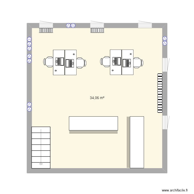 COVIFISC & CONSULTING. Plan de 1 pièce et 34 m2