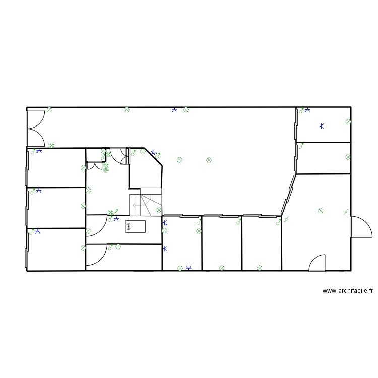 ACP Atrébates. Plan de 9 pièces et 58 m2