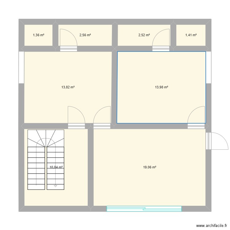 9M Kipili etage. Plan de 8 pièces et 66 m2