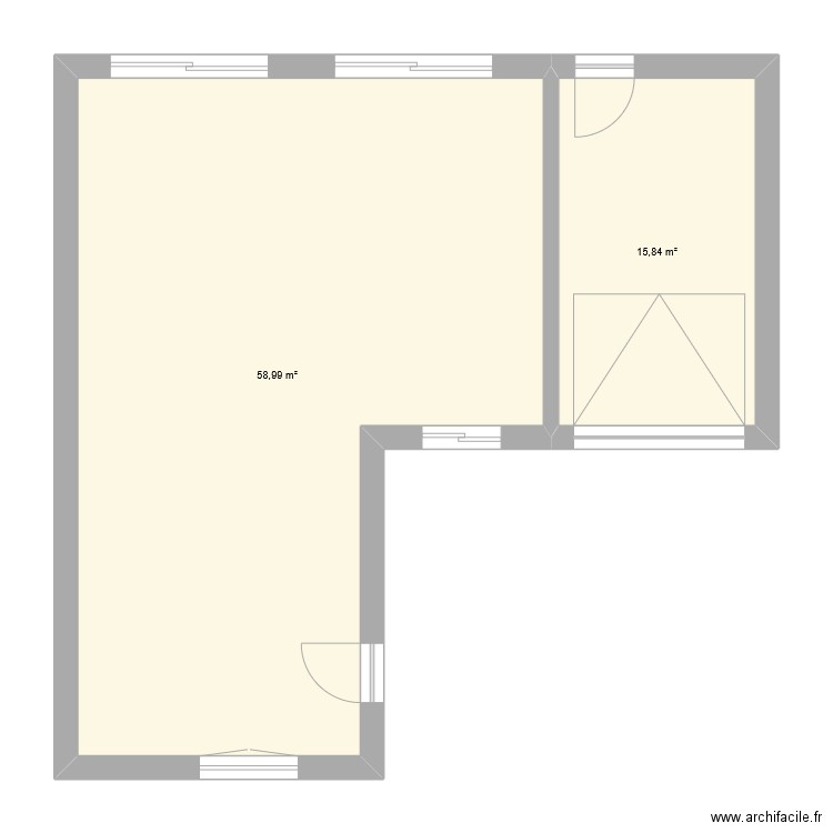 ChaLou_Base2. Plan de 3 pièces et 151 m2